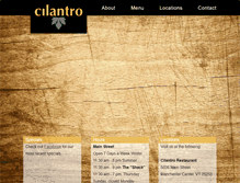 Tablet Screenshot of cilantrorestaurantvt.com